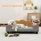 image 4 of Dog Sofa Bed, Cat Sofa with Backrest, Armrest, for Small Dogs, Grey | Grey | One Size
