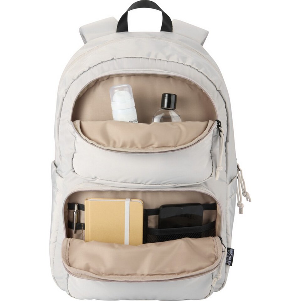 image 1 of Floso Puffer 18L Laptop Backpack | Cream | Sandstone | One Size | 1