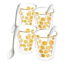 Zak Double Wall Espresso Cup Set with Spoon - 200ml