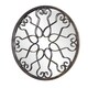 image 3 of Primrose Blossoming Deep Bronze Metal Outdoor Garden Framed Round Mirror