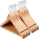 image 1 of Straame Brown Wooden Pack of 20 Hangers Hangers