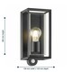 image 6 of Brandon - Black Motion Sensor Outdoor Wall Light Black | Clear