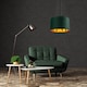 image 4 of Contemporary Green Cotton 14" Table/Pendant Lamp Shade with Shiny Copper Inner | Green | Forest Green | 1