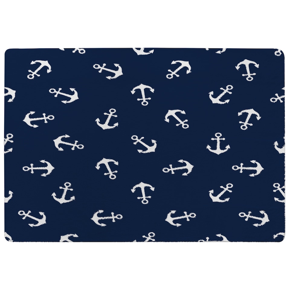 image 1 of Anchors On Navy Rug | Multi