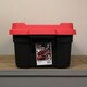 image 4 of 37L Black and Red Tuff Stackable Storage Box with Lid and Carry Handles Black