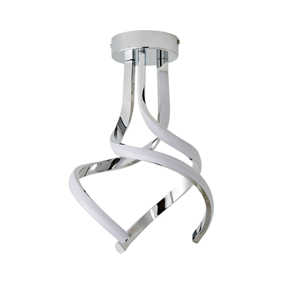 image 1 of ValueLights Infinity Chrome Twirl Integrated LED Ceiling Light | Chrome