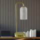 image 6 of Victoria - Satin Brass Touch Lamp with Frosted Glass Shade Bronze | White