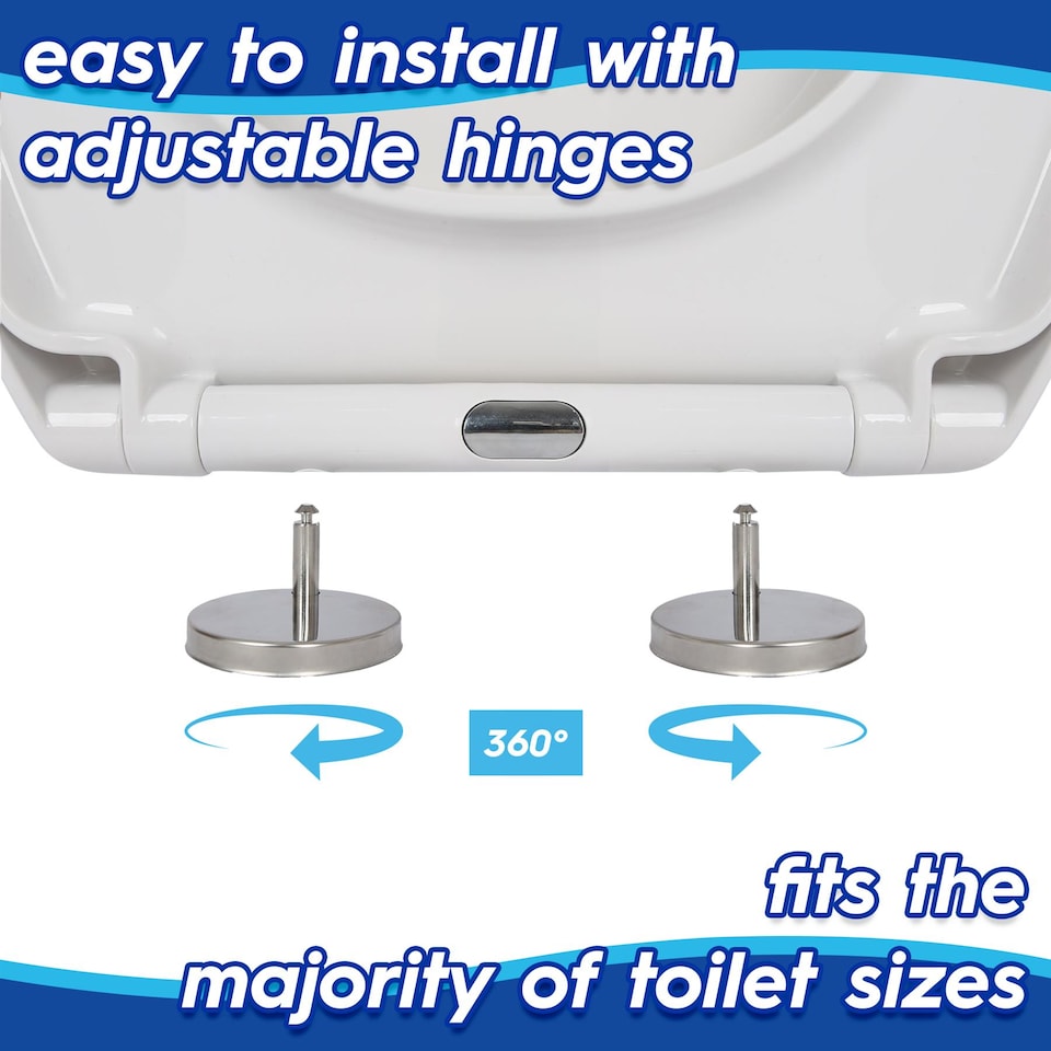 image 1 of Harbour Housewares Round Soft Close Toilet Seat - White - Pack of 2 | White | White