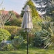 image 2 of Garden Parasol 2 Metre Patio Shade Sun Umbrella Rust Proof Aluminium Pole | Grey
