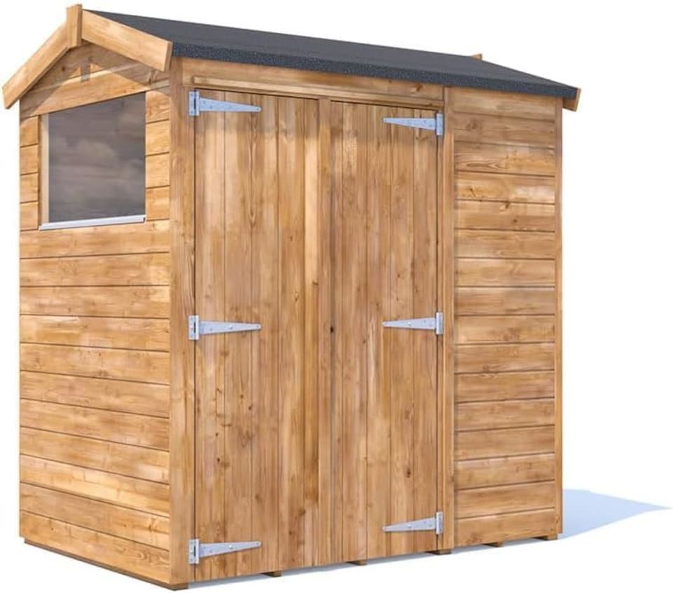 image 1 of Dunster House Garden Shed 1.8 x 1.2m (6' x 4') 12mm Walls Wooden Outdoor Storage, Apex Roof with Window, Overlord Modular