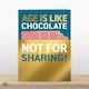 image 2 of Age Is Like Chocolate, Not For Sharing!- Funny Birthday Card
