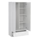 image 4 of Naia Wardrobe with 2 Doors 1 Drawer in White High Gloss