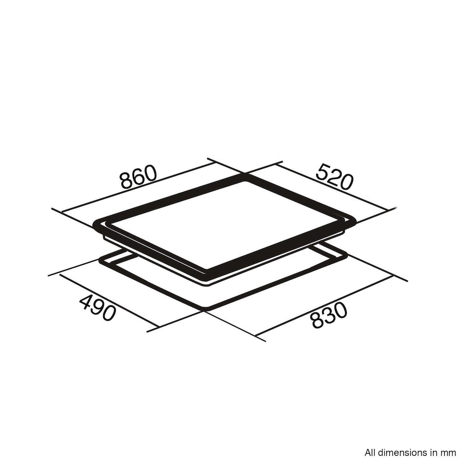 image 1 of SIA INDH90BL 86cm Black Touch Control 5 Zone Induction Hob With Child lock
