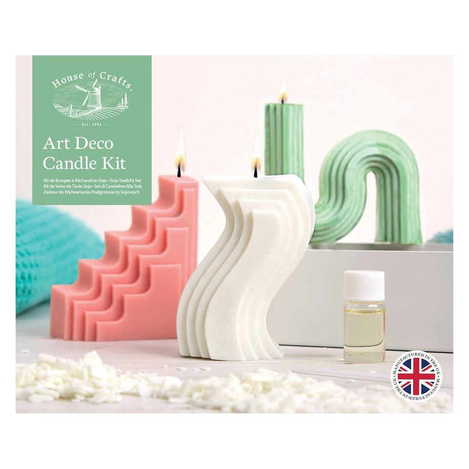 image 1 of House of Crafts Candle Making Art Deco, Multicoloured, Single Craft Kit