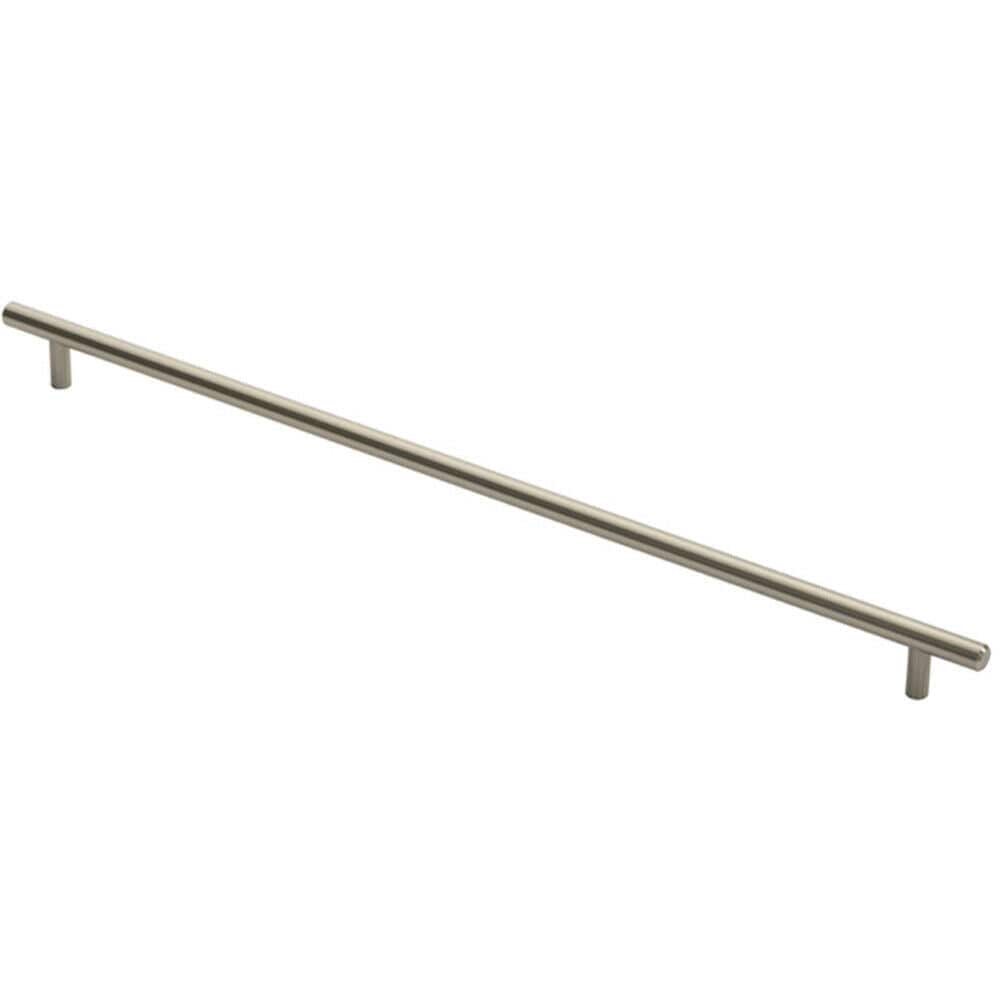Loops Round T Bar Cabinet Pull Handle 508 x 12mm 448mm Fixing Centres Satin Nickel in Metallics