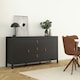 image 7 of Barcelona Sideboard 2 Doors 3 Drawers in Matt Black