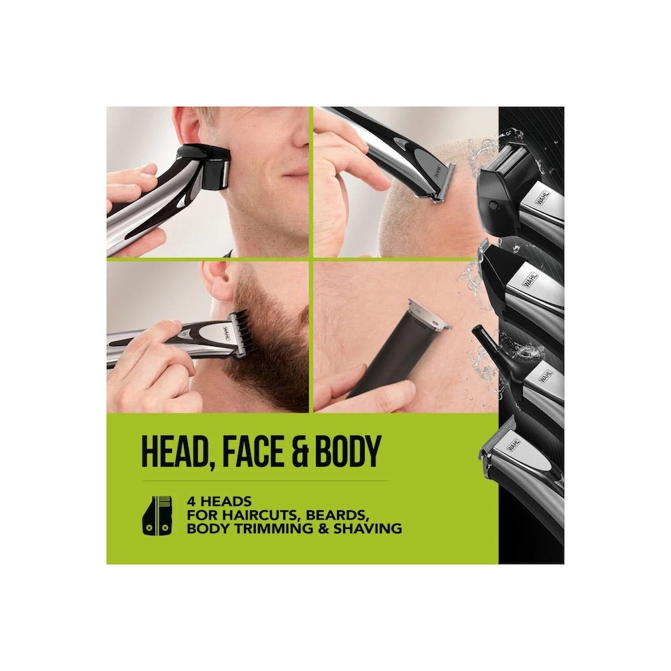 image 1 of Wahl Elite 8-in-1 Multigroomer Hair Trimmer Kit 4 Interchangeable Heads 3026318