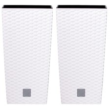 RATO Large Square Flower Pot - 50x26x26cm | White | White & Set of 2 | 2