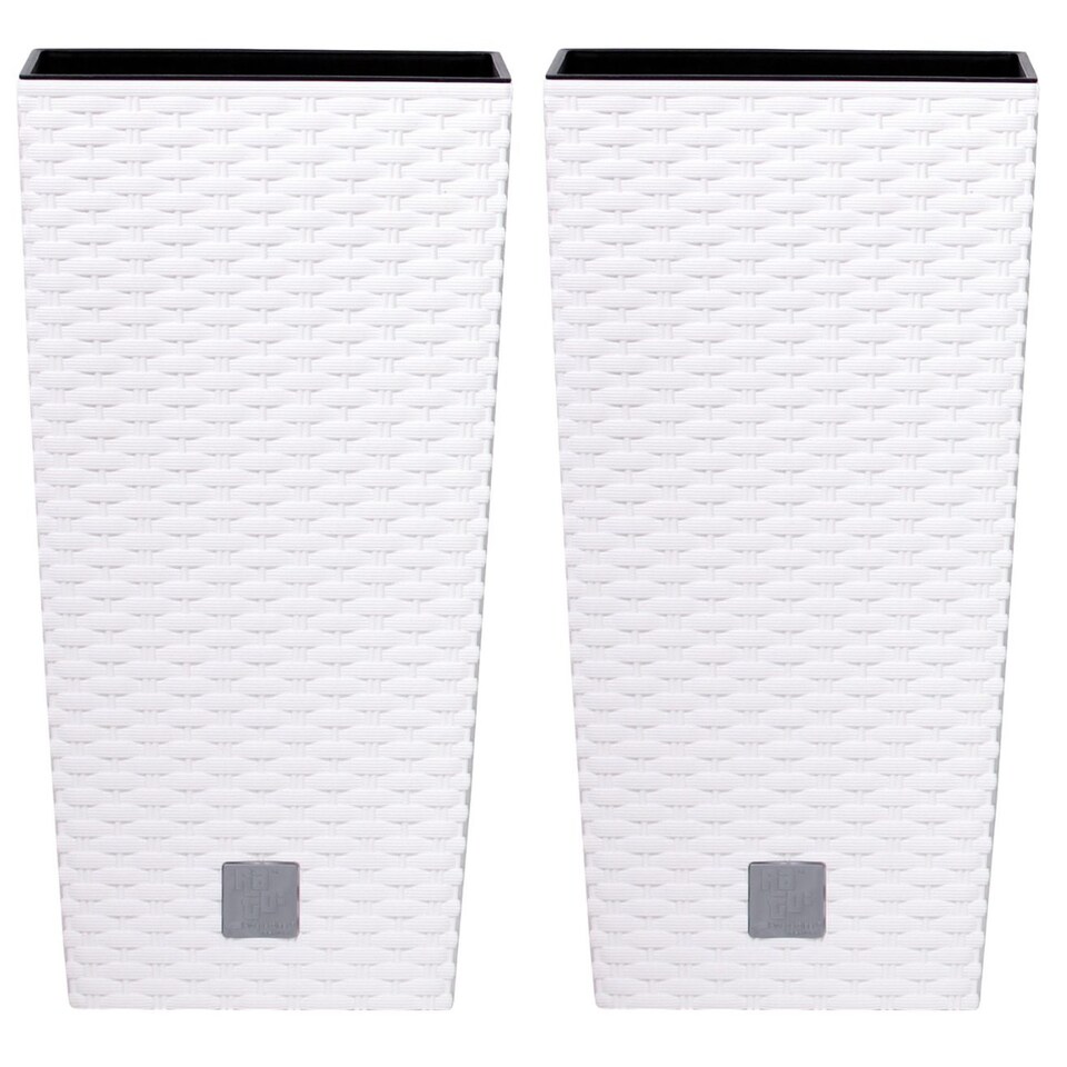 image 1 of RATO Large Square Flower Pot - 50x26x26cm | White | White & Set of 2 | 2
