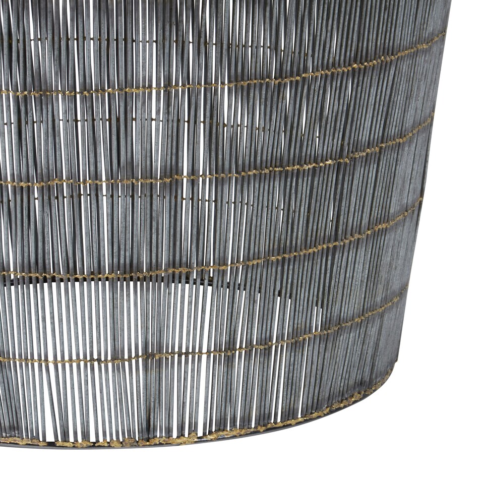 image 1 of Elegant Design Natural Wireframe Side Table, Versatile Side Table For Livingroom, Functional Bedside Table Grey