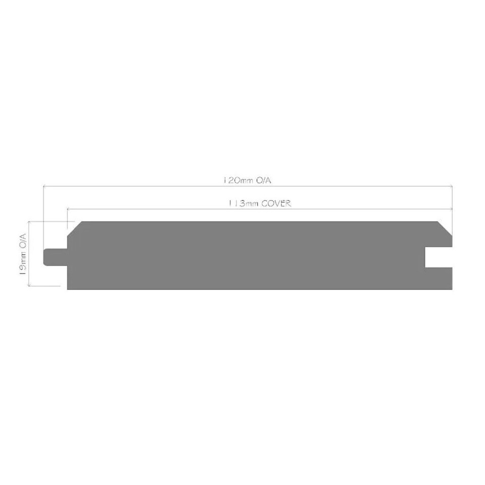 image 1 of PACK OF 20 (Total 20 Units) - 25mm x 125mm (21mm x 120mm Finish) Planed Tongue & Groove Matchboard Timber Cladding - 3.9m Length