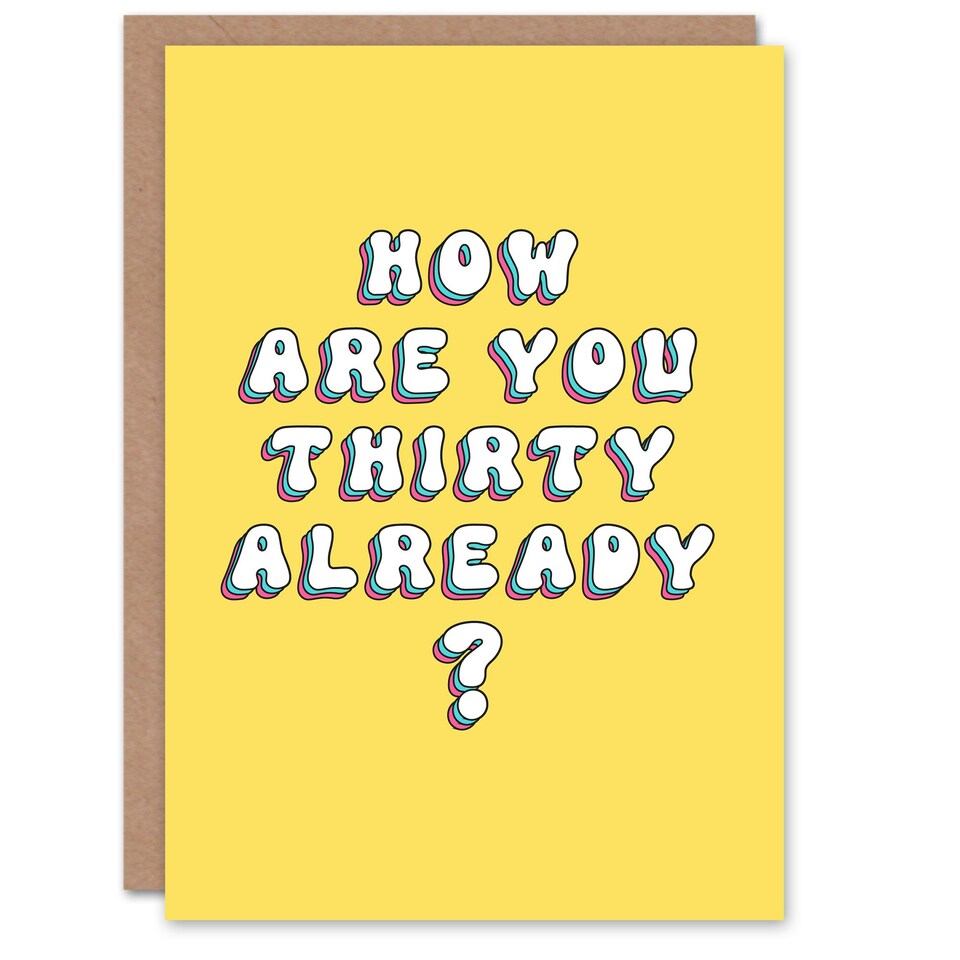 image 1 of How Are You Thirty Already Fun Joke Funny Birthday Card