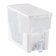 image 1 of Living and Home 3.5L Plastic Refrigerator Cold Water Drink Beverage Dispenser with Base | Clear