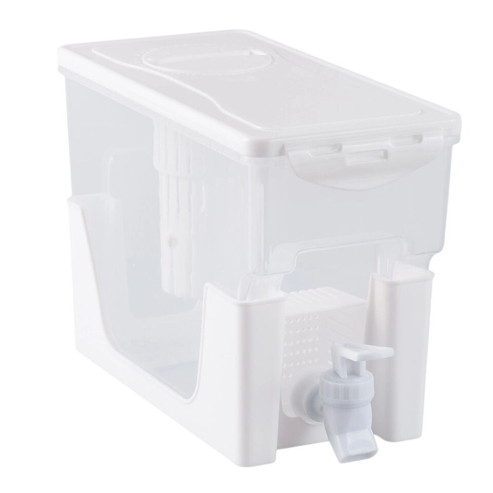 image 1 of Living and Home 3.5L Plastic Refrigerator Cold Water Drink Beverage Dispenser with Base | Clear