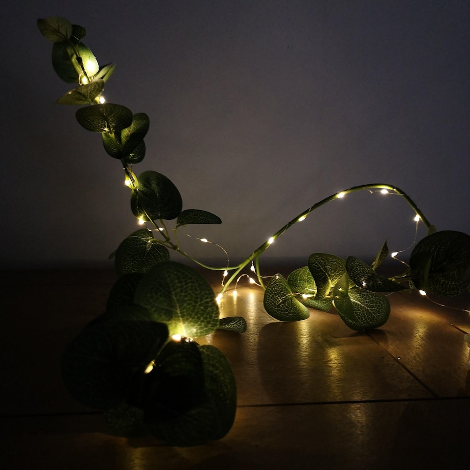 image 1 of 200 LED 10m Premier MicroBrights Indoor Outdoor Christmas Multi Function Battery Operated Lights with Timer on Pin Wire in Warm White | White | Warm White