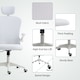 image 4 of Vinsetto High Back Office Chair, Mesh Computer Desk Chair with Rotatable Headrest, 4D Lumbar Support, Flip-up Arm, Adjustable Height, White
