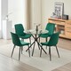 image 5 of New York Dining Table with 4 Amelia Velvet Chairs Grey