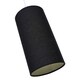 image 4 of Contemporary and Stylish Jet Black Linen Fabric Tall Cylindrical 25cm Lamp Shade | Black
