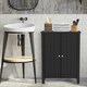 image 3 of COSTWAY Bathroom Floor Storage Cabinet Storage Organizer Black Black