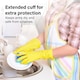 image 4 of Household Gloves 4 Pairs Strong Non Slip Grip Reusable Rubber Gloves Size Large