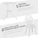 image 3 of Outsunny 3 Piece Patio Bistro Set for 2, Outdoor Aluminium Garden Table and Chairs with Umbrella Hole for Balcony, White