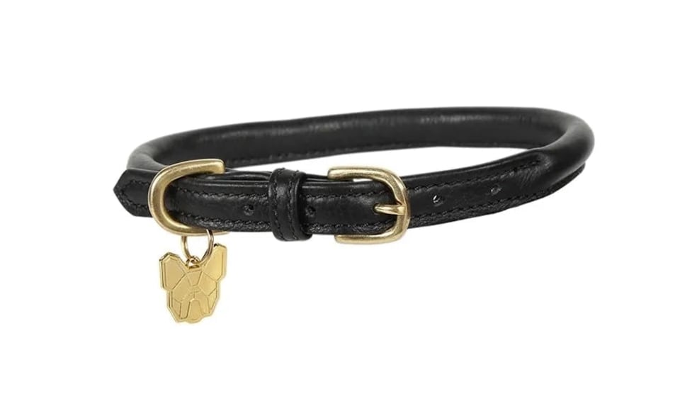 image 1 of Digby & Fox Rolled Leather Dog Collar | Brown | Size: XXX-Small
Colour: Tan | XS