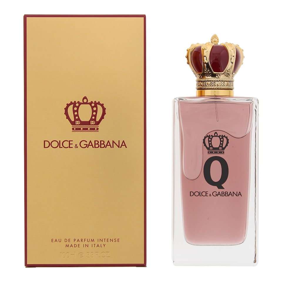 image 1 of Dolce & Gabbana Q Eau de Parfum Intense 100ml Spray for Her | Gold | Multi | 50ml