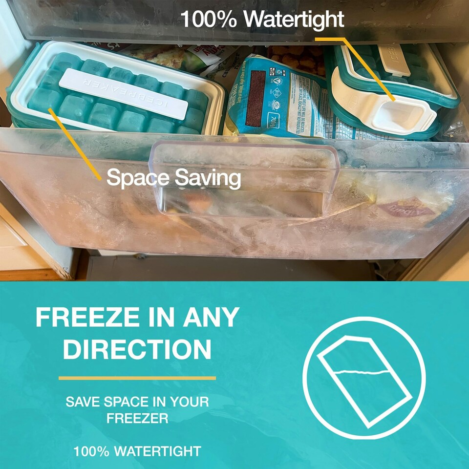 image 1 of ICEBREAKER POP 2.0 2024: Sanitary Silicone Ice Cube Tray for Effortless Ice Making - 3 pack