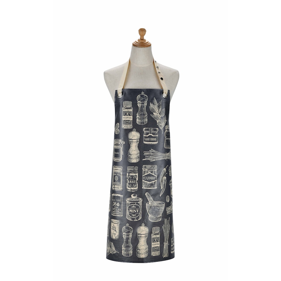 image 1 of Ulster Weavers Herbs & Spices Apron - PVC/Oilcloth Grey