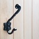 image 5 of Hammer & Tongs Twisted Scroll Hat & Coat Hook - W40mm x H125mm - Black
