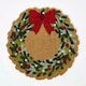 image 1 of Homescapes Coir Doormat Christmas Wreath, 50 x 50 cm