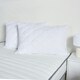 image 3 of OHS 2 x Pinsonic Quilted Soft Touch Cushion Cover Pillow Protector, 48x74cm - White