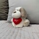 image 9 of Valentines Soft Toy Dog Puppy Holding Love Heart Plush Toy Brown Dog