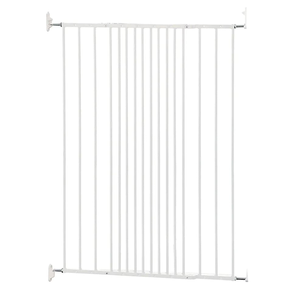 image 1 of Safetots Extra Tall Screw Fitted Baby Stair Gate, 62.5cm - 106.8cm, White, 103.5cm in Height | White | 1