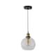 image 1 of ValueLights Sheridan Industrial Black Ceiling Light Pendant | Clear