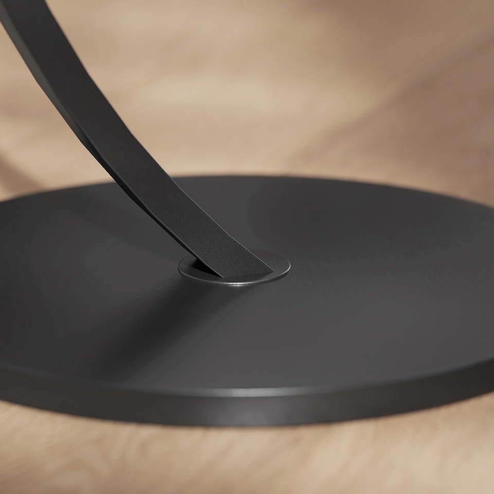 image 1 of HOMCOM C Shaped Side Table, Round Bedside Table with Marble Effect Top, Modern Coffee Table Sofa End Table with Metal Frame for Living Room Bedroom Office, White