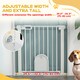 image 6 of PawHut 75-82 cm Pet Safety Gate Pressure Fit Stair w/ Small Door Double Locking