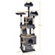 image 3 of Yaheetech Deluxe Multi Level Cat Tree with 2 Cozy Condos Dark Grey