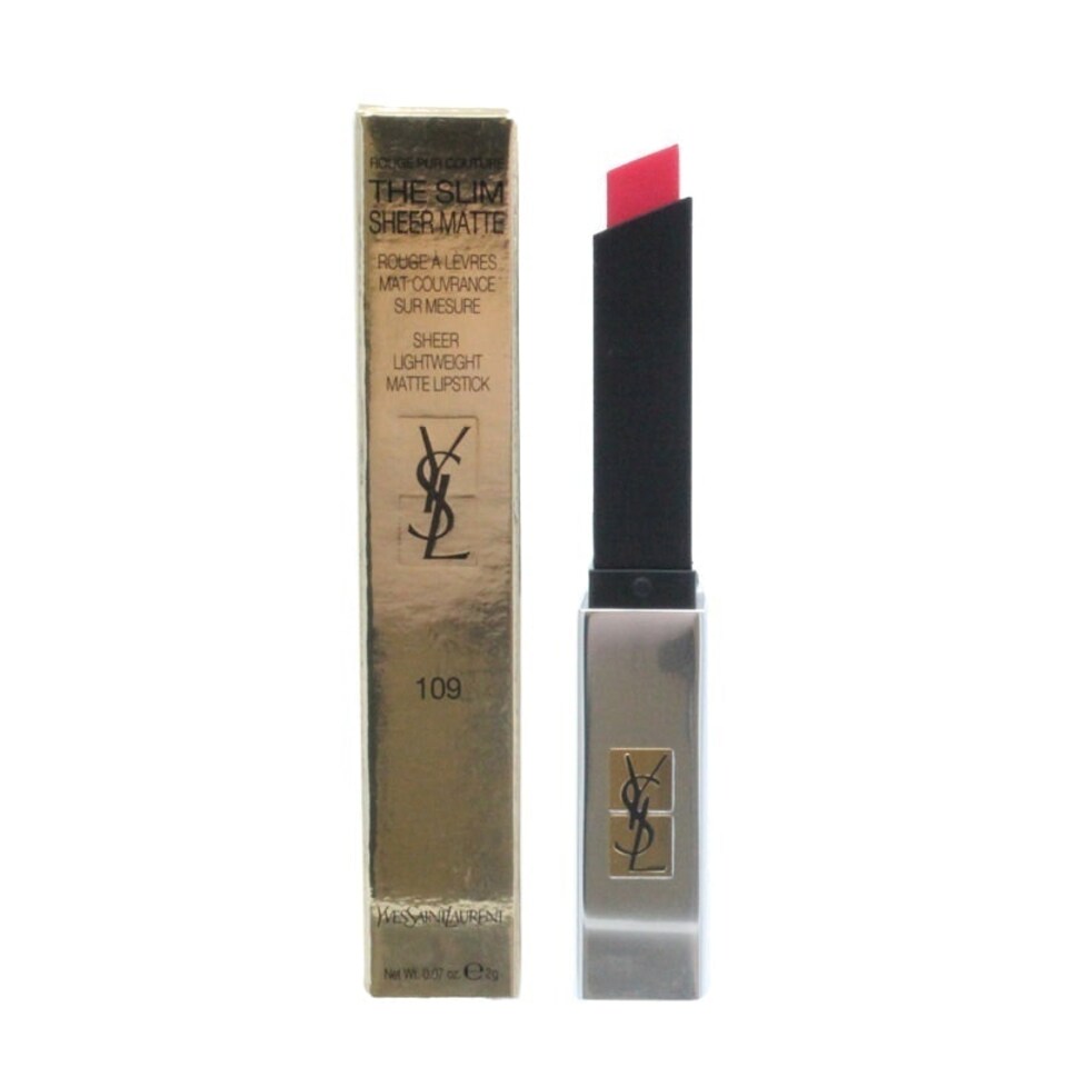 image 1 of YSL The Slim Sheer Matte Pink Lipstick 109 Rose Denude Pink | 109 Rose Denude
