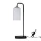 image 2 of Victoria - Black Touch Lamp with Frosted Glass Shade | Black | White | Large | 1